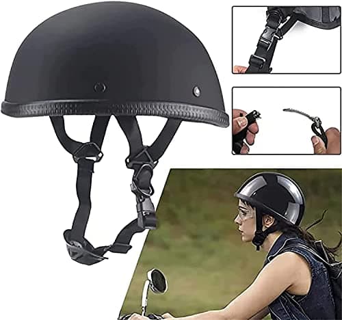 Motorcycle Half Helmet, DOT Approved Adult Men Women Retro Open Face Helmets, Helmet for Adults, Half Shell Helmet
