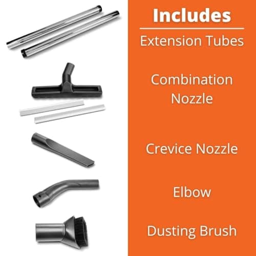 Fein Turbo I HEPA Pro Set Wet/Dry Dust Extractor - 5.8-Gallon Capacity, 151 CFM Suction, Anti-Static System, Quiet 66 dB Operation, Includes HEPA Filter and Accessories - 92037060990