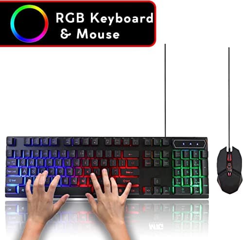 Dell OptiPlex Computer Desktop PC, Intel Core i5 3rd Gen 3.2 GHz, 16GB RAM, 2TB HDD, New 22 Inch LED Monitor, RGB Keyboard and Mouse, WiFi, Windows 11 Pro (Renewed)