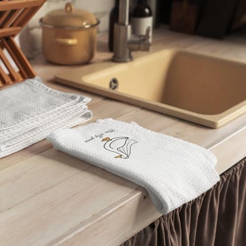 Funny Mr and Mrs Silly Goose Kitchen Towels, Wedding Gifts for Couples Newlyweds Dish Tea Towels for Kitchen Decor, Just Married Gifts Decorative Hand Towels for Bathroom, 16x24 Inch Set of 2 B0F53MV9ZY