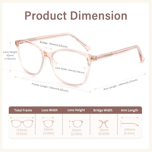 Madison Avenue Blue Light Blocking Glasses Anti Eyestrain UV Glare Blue Light Glasses for Women TV Phone Computer Gaming Eyeglasses Liberty (Crystal Brown)