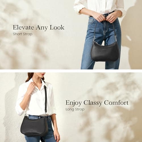 befen Genuine Leather Crossbody Bags for Women Anti Theft Shoulder Purse Trendy Hobo Bag with RFID Womens Handbag Purse