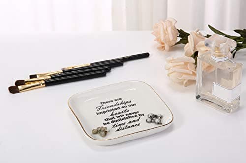 Scwhousi Ring Dish Jewelry Tray for Friend Mom Sister Maid of Honor,Birthday Mother's Day Christmas Gifts