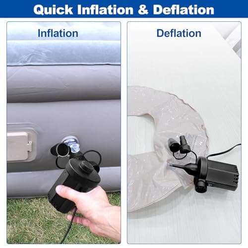 Air Pump Electric for Pool Inflatables: MAXEVER Portable Inflator Deflator for Outdoor Camping - 110V~120V