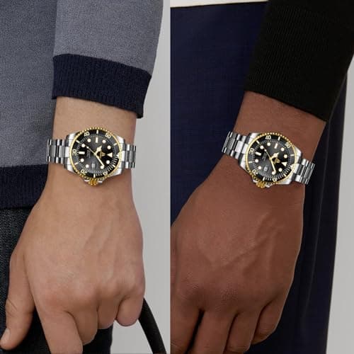 LN LENQIN Mens Watches Stainless Steel Waterproof Analog Quartz Watch for Men with Date Luminous Fashion Wristwatch