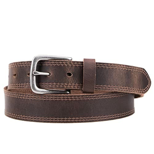 VATAN Men's Genuine Leather Casual Every Day Jeans Belts, Handmade Men Leather Belt with Gift Box