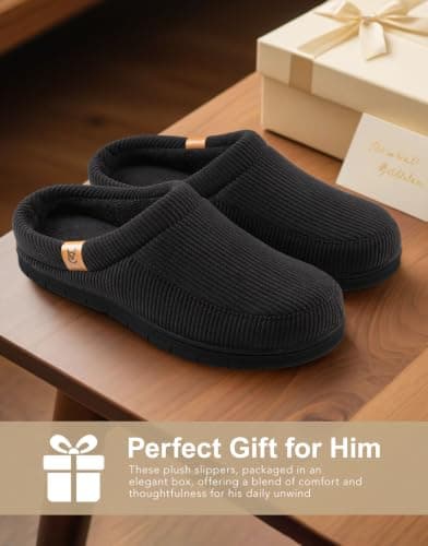 Birthday Gifts, Soft, Slip-on, Supportive, Breathable, Machine-Washable, Indoor Outdoor VeraCosy Men's Memory Foam Slippers Comfy Durable Moccasin House Shoes B0CLGK9159