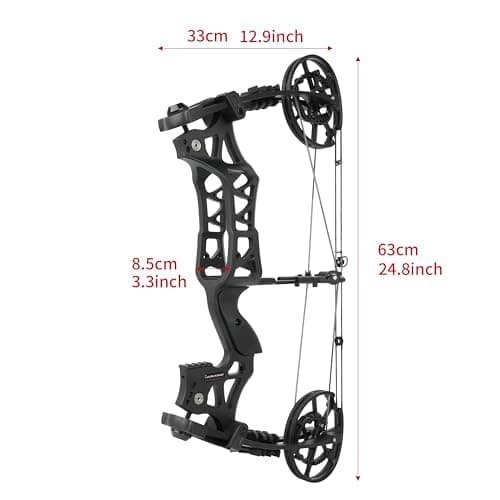Compound Bow Dual-use for Arrows and Steel Ball,Hunting Bows,40-70lbs Adjustable,Short-Axis Compound Bow Set for Archery Outdoor Hunting Target Shooting Bow Fishing