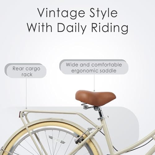 AVASTA Vela Hybrid Bike for Adult Women Female Lightweight Step Through 26 Inch High Tensile Steel Frame City Commuter Comfort Lady Bicycle, 6-Speed, Multiple Colors