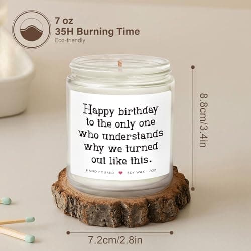 Sister Birthday Gifts from Sisters, Sisters Gift from Sister Brother, Birthday Gifts for Sister Adult, Big Sister Gift, Best Friend Bday Presents for Women, Sister Bday Candle 7oz B0F66H9ZG8