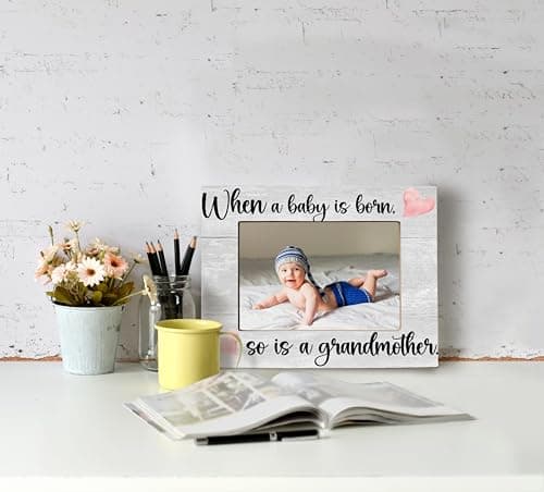 First Time Grandma Gifts for Grandma, New Grandma Gifts First Time 2025, Grandma Picture Frame, When a Baby is Born So is a Grandmother, Photo Frame 8X10
