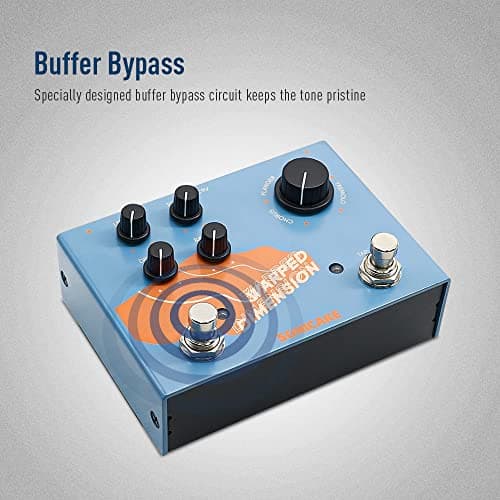 SONICAKE Modulation Guitar Effects Pedal 4 Mode of Chorus, Flanger, Phaser & Tremolo Digital Warped Dimension