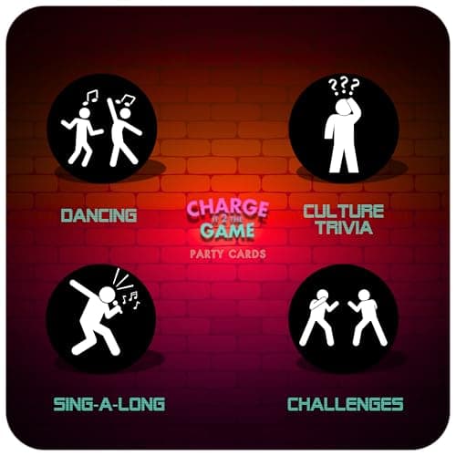 Charge It 2 The Game Drinking Cards – 90-Card Adult Party Game for Bachelorette Parties, 21st Birthdays, and Game Night Fun