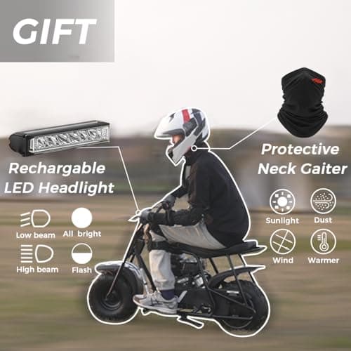 FRP Mini Dirt Bike GMB100, 99 CC Gas Powered Mini Bike 4 Stroke 3HP, Off Road Mini Bikes for Kids and Adult, Trail Bike Up to 28 Mph, Weight Support Up to 220 LBS (Black)