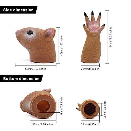 AQKILO Squirrel Finger Puppet Set, Animals Puppet Show Theater Props, Novelty Toys Weird Stuff Gifts