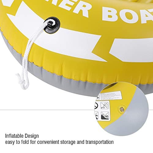 Inflatable Kayak Boat PVC Air Canoe for Fishing Diving Drifting (1 Person Rowing with Double Valve) Inflatable Boat PVC Boot Canoes