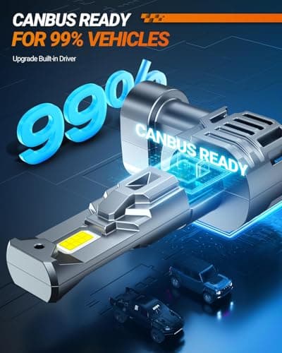 SEALIGHT 9006 Bulbs, 40000LM 6500K Fog Bulbs 1:1 Mini Size with Cooling Fan, HB4 for Powersports ATV/UTV, 3 Mins Plug-N-Play, Pack of 2