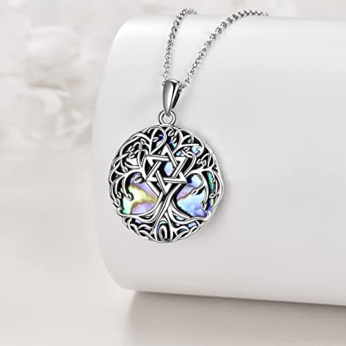 YFN Tree of Life Necklace Sterling Silver Celtic Knot Tree Pendant Jewelry Gifts for Women Men B0C2HGKN93