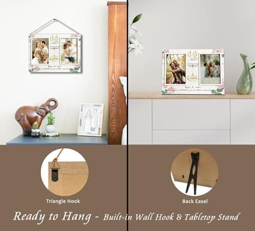 (1-99th) Wedding Anniversary Picture Frame, Anniversary Wedding Gift for Couple, Newlyweds. Engagement Gift for Her or Him. Then & Now Double Picture Frame (4”x6”)