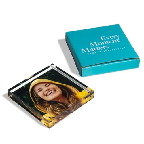 Acrylic Photo Block, Custom Photo Gifts, 3.5x3.5" | 0.6" Thick | Personalized Acrylic Print B0DBQVK5H1