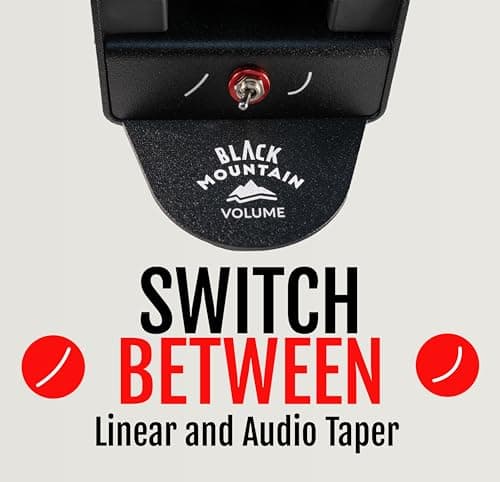 Black Mountain Mini Volume Pedal for Electric Guitar, Acoustic Guitar, Bass, Keyboard, and More - Small, Portable Foot Controlled With Roller Wheel