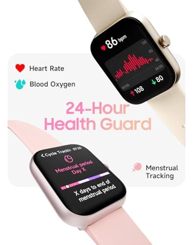 TOOBUR Smart Watch for Women, Alexa Built-in, Answer/Make Calls, 1.91" HD Screen Fitness Watch, IP68 Waterproof, 100 Sports, Heart Rate Monitor, Sleep Tracker, Smartwatch Compatible Android iOS, Beige