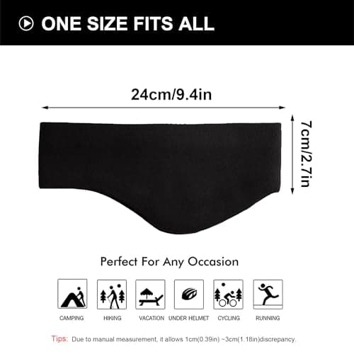 WTACTFUL Double-Layer Fleece Pro, Ear Warmers Muffs Cold Weather Winter Headband Ear Covers for Men Women Ski Running Cycling