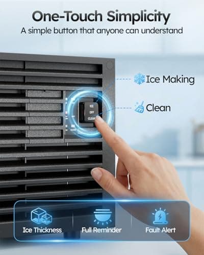 Mojgar Commercial Ice Maker Machine, 100lbs/24H with 33lbs Ice Storage Under Counter Ice Machine, Stainless Steel Built-in Freestanding Ice Maker Self-Cleaning for Home Bar