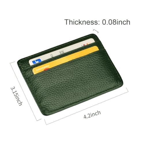 EASTNIGHTS Credit Card Holder Slim Wallet Leather Minimalist Wallet with ID Window