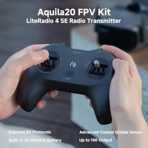 BETAFPV Aquila20 FPV Kit with Altitude Hold Stable Hover, LiteRadio 4 SE Radio Transmitter, VR04 FPV Goggles DVR Supported, 3 Modes 2S Propulsion System Drone RTF for FPV Beginner Fly Indoor Outdoor