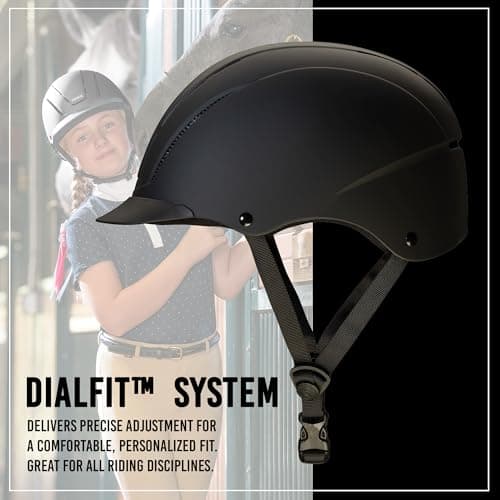 Troxel Spirit Duratec Full Coverage Horse Riding Helmet, Low-Profile Adjustable Design, Safety Horseback Riding Gear