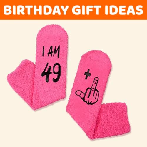 HAPPYPOP 50th Birthday Gifts Ideas - 50 Year Old Gift Socks for Women Men Friends, Turning 50 Gifts