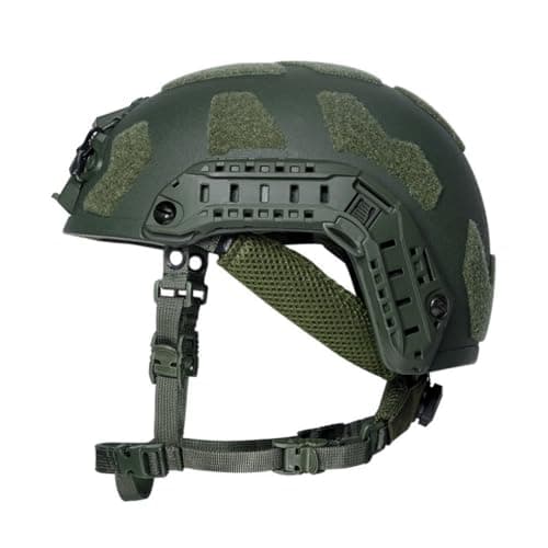 OD Level IIIA Super High Cut OPS Fast SF Tactical Helmet with Accessory Mounts