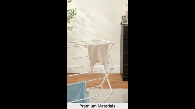 ZOES HOMEWARE 2026 Enhanced Clothes Drying Rack | Foldable Drying Rack Clothing for Laundry | Small Collapsible Portable Dryers for Laundry | Use for Indoor & Outdoor | White 37.5"x29"x12"