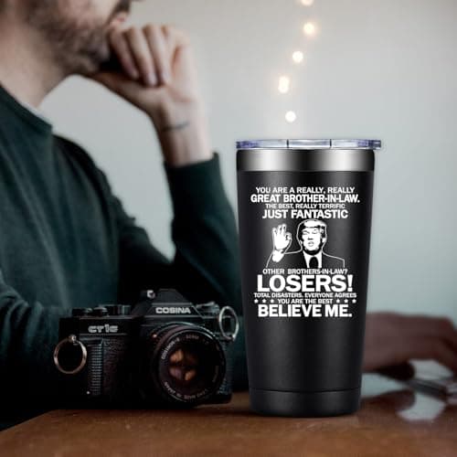 Brother In Law Gifts - Christmas, Birthday, Fathers Day, Gifts for Brother In Law - Cool Brothers In Laws Gift From Sister - 20oz Tumbler