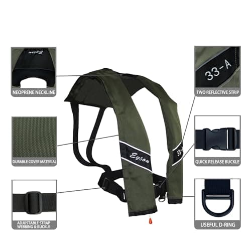 Eyson Slim Inflatable Life Jacket Life Vest Automatic