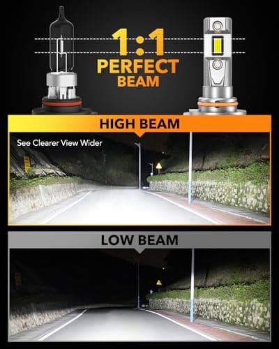 OXILAM 9005/HB3 LED Bulbs 40000LM 900% Ultra-Bright, 3 Min Quick Install, 20 Years Lifespan, No Flicker, 99% Compatibility