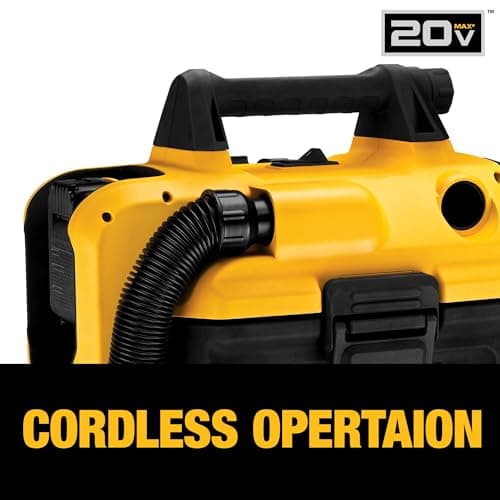 DEWALT 20V MAX Cordless Shop Vac, Wet Dry Vacuum Cleaner, Portable 2 Gallon Wet Dry Vac, Strong Suction Shop Vacuum with Hepa Filter, Tool Only (DCV580H)
