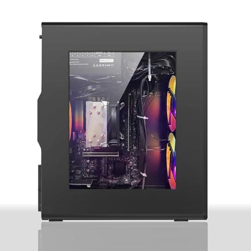 Desktop Computer Tower PC, Intel Core i7-4770-3.4GHz, 16GB DDR3 RAM, 512GB SSD Hard Drive, RGB Fan x 3, Wi-Fi 6.0, USB 3.0, HDMI, Windows 11 Home or Office