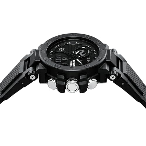 LN LENQIN Mens Watches Digital Military Watch for Men Stopwatch Army Survival Tactical Sports Outdoor Big Face Waterproof Men's Wrist Watches with LED Backlight/Timer/Alarm/Date