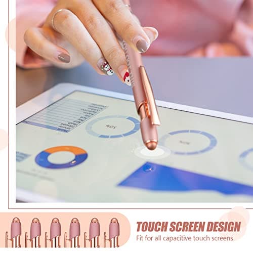 Rose Gold Funny Pens with Stylus Tip & Sayings for Back to School Essentials Home, Office, Teacher Supplies Zonon 12 Pcs Inspirational Pens, Motivational Ballpoint Pen Gifts for Women B0B4T388TH