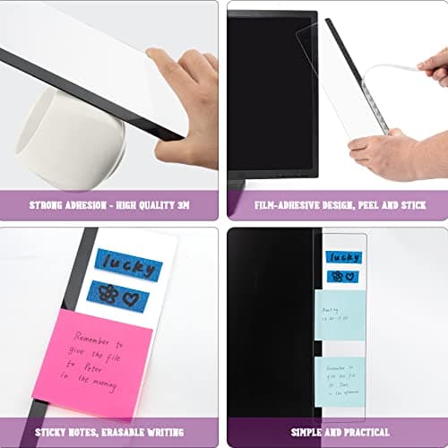 Computer Monitor Memo Board Computer Sticky Note Holder Office Desk Accessories 2pcs Computer Monitor Memo Board Office Supplies B0BRMX3SWH
