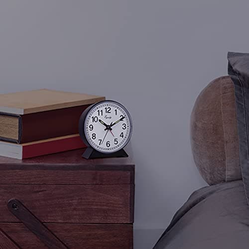 Equity 14075 Black Analog Wind-Up Alarm Clock