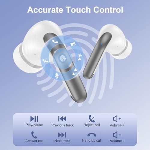 Wireless Earbuds Bluetooth Ear Buds Headphones for iPhone 17 Pro Max 17 Pro 17 Air 16 15 Pro Max 16e 16 15 Plus, iPhone Bluetooth Earbuds 48 Hours Playtime, IP7 Waterproof in-Ear Earphones