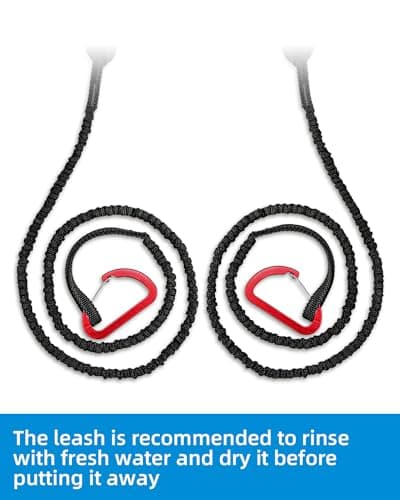 OCEANBROAD Kayak Paddle Leash Stretchable Strap Lanyard Rope for SUP Kayaking Boating Canoeing Fishing Pole Rod 4-7 Feet