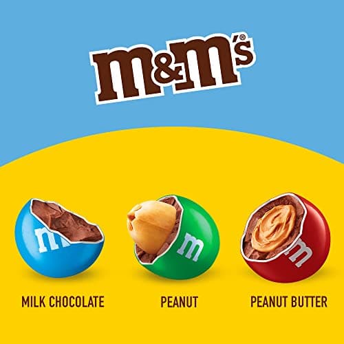 Real Milk Chocolate, Peanut, and Peanut Butter Candy, Individually Wrapped Packs for Sharing at Parties, Baking and Gifting M&M'S Milk Chocolate Candy, Bulk Candy Variety Pack, Full Size, Pack of 18 B004SK4KIG