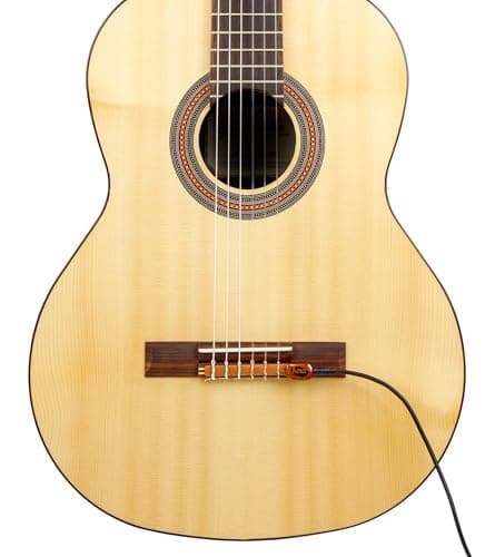 KNA NG-1 Piezo Pickup for Nylon String Guitar, Classical, Flamenco, Natural Acoustic Tone, Lightweight, Detachable, Easy Installation, Passive No Battery Required, Handcrafted in Europe