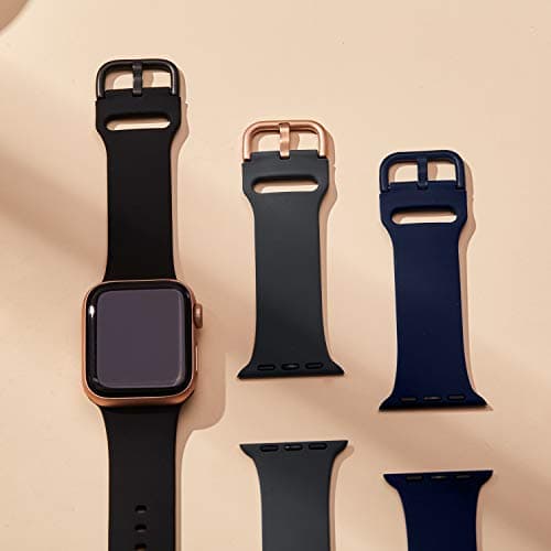 Sport Band Compatible with Apple Watch Bands 49mm 46mm 45mm 44mm 42mm 41mm 40mm 38mm, Soft Silicone Replacement Strap with Classic Clasp for iWatch Series 11 10 9 8 7 6 5 4 3 2 1 SE Ultra Women Men