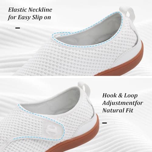 Scurtain Womens Walking Shoes Comfortable Wide Diabetic Shoes Adjustable Zero Drop Edema Shoe Breathable Neuropathy Nursing Shoes Casual Wide Width Sneakers