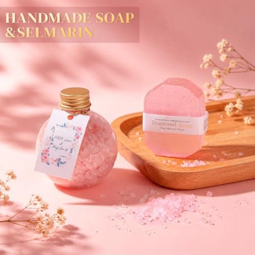 Get Well Soon Gifts Baskets Relaxation Rose Flower Christmas Gifts for Women Mom Sister Wife Best Friend Birthday Gifts for Women Self Care Package Spa Basket for Gift B0DJ5H44M8
